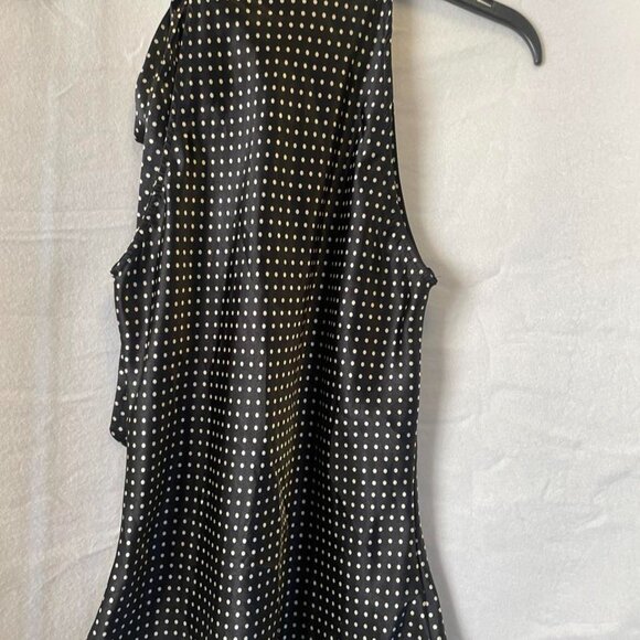 EUC Sans Souci Women's Black & White Polka Dot Blouse size Medium - Picture 3 of 6